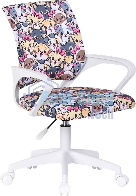 Кресло детское Defender Fiesta принт Коты, ткань, класс1