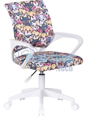 Кресло детское Defender Fiesta принт Коты, ткань, класс1