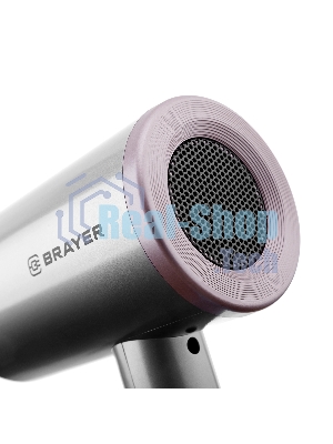 Фен BRAYER BR3022 серый/розовый, 1800 Вт
