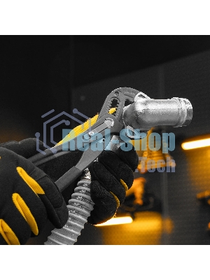 Клещи переставные Denzel кнопочный механизм, обливные рукоятки, 250 мм