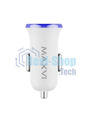 Автомобильное зарядное устройство Maxvi CCM-101WB USB 1А бело-синий