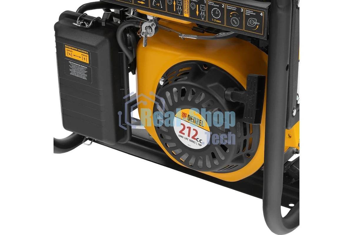 Электрогенератор бензиновый Denzel PS-33E, 3.3 кВт, 85 дБ, 48.5 кг