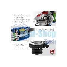 Угловая шлифовальная машина Зубр Профессионал одноруч. хват, пылезащита, 125 мм, 11000 об/мин, 750 Вт УШМ-П125-750