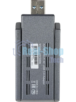 Сетевой адаптер Wi-Fi Origo OW1800M, AX1800, USB 3.0, (ант.внеш.несъем.) 2ант.