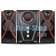 Мультимедийная акустическая система GINZZU GM-407 2.1 с Bluetooth. Выходная мощность (RMS) 40 Вт. Диапазон воспроизводимых частот: 40Гц - 20КГц. Bluetooth: V2.1. Встроенный аудио-плеер: SD-card, USB-flash до 32 Gb. FM радио: 87.5МГц - 108.0МГц. Вход AUX: 