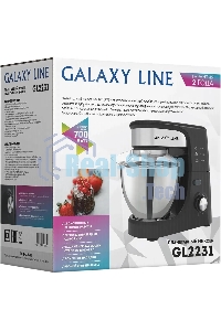 Миксер Galaxy Line GL 2231, черный, планетарный, 700 Вт, 12 скоростей