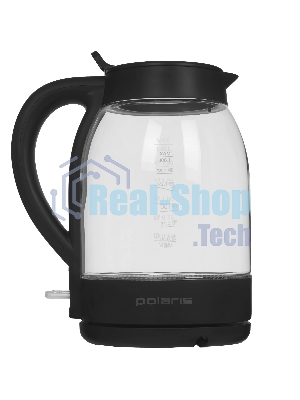 Чайник электрический Polaris PWK-1797-СGL, 2200вт, 1,8л, стекло, черный