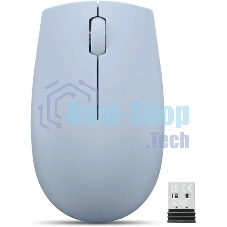 Мышь беспроводная Lenovo 300 светло-голубой, 1000 dpi, радиоканал, USB, кнопки - 3