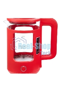 Чайник электрический Energy E-256 1500Вт, 1.5л стекло, красный