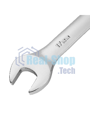 Ключ комбинированный трещоточный Denzel 17 мм, CrV, матовый хром