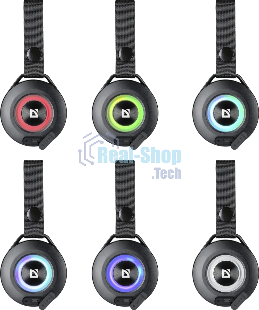 Портативная колонка Defender Enjoy 20 3Вт, черный, BT/light/Type-C 1