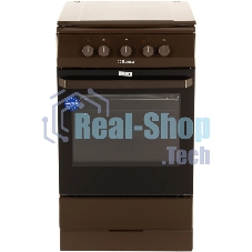 Плита электрическая Hansa FCEB53000 коричневый, конфорок 4 шт, духовка 69 л, 50 см x 85 см x 60 см