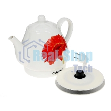 Электрочайник Centek CT-0062 белый, 2.0 л, 2000 Вт, скрытый нагревательный элемент