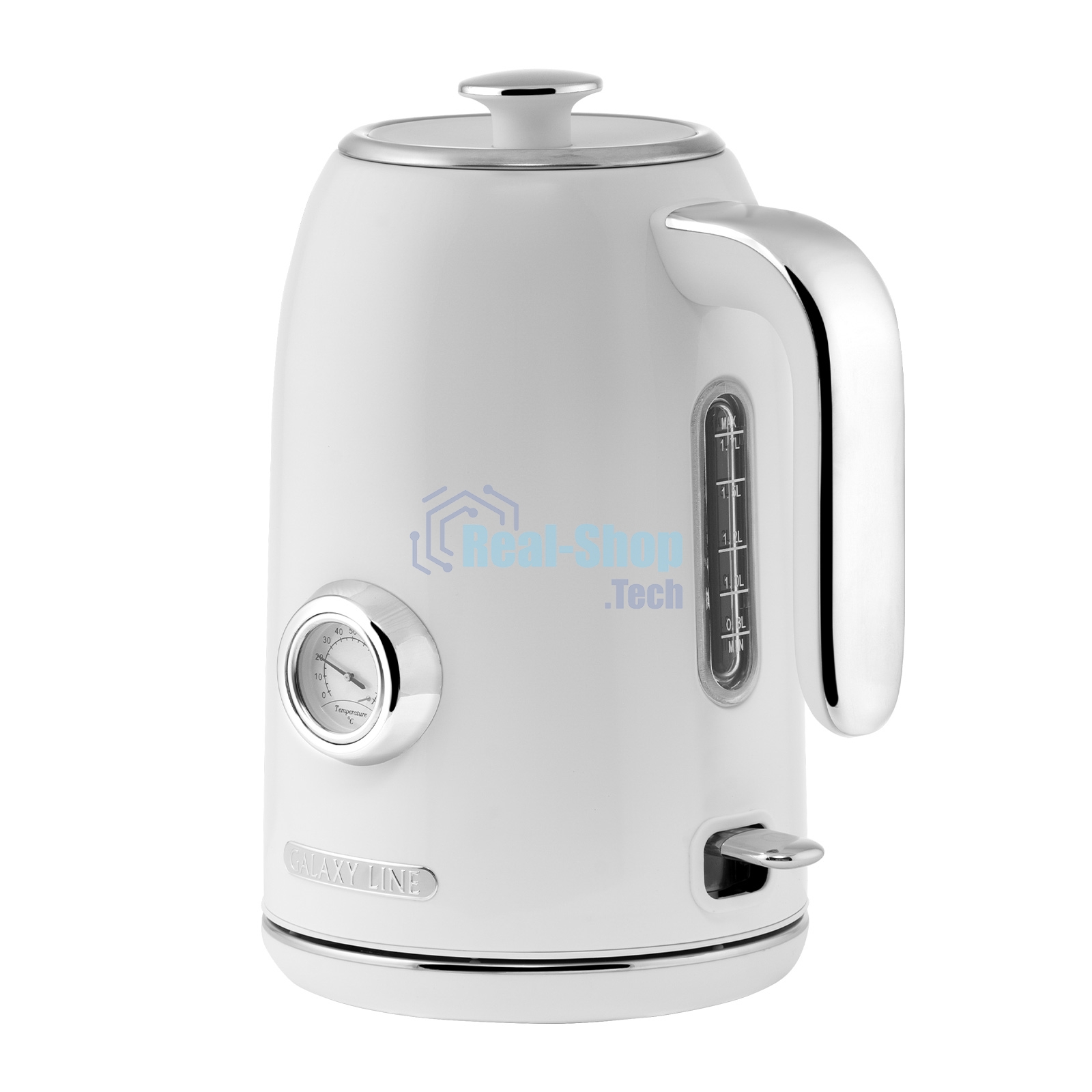 Чайник электрический Galaxy Line GL 0352, сливочный зефир, металл, 2200 Вт, 1,7 л