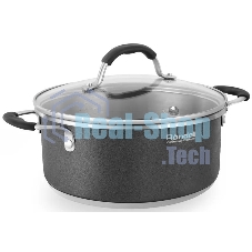 Кастрюля Rondell Stern RDS-019, 4.7 л, 24 см, с крышкой, серый