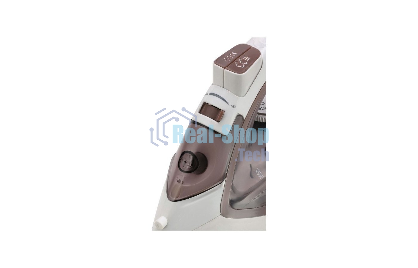 Утюг Maxwell MW-3047 белый/коричневый, 2400 Вт, 30 г/мин, 120 г/мин, 260 мл