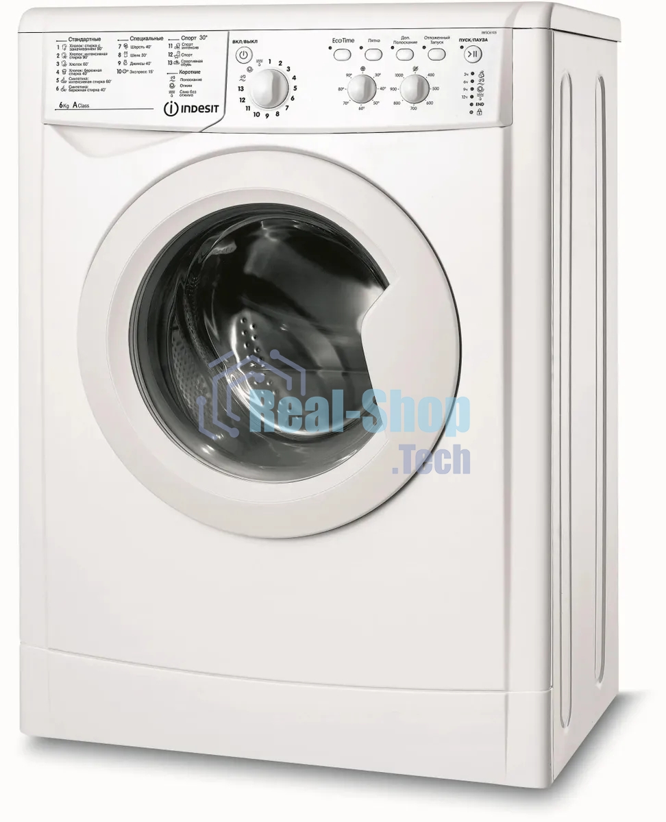 Стиральная машина Indesit IWSC 6105 белый, загрузка фронтальная 6 кг, 1000 об/мин., класс: А
