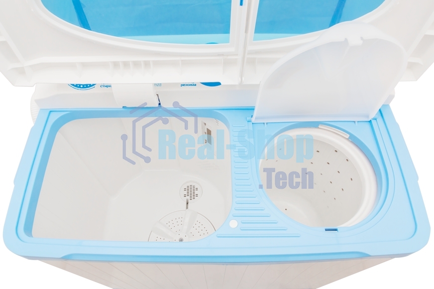 Стиральная машина Renova WS-60PT/РЕТ белый/голубой, загрузка вертикальная 4.5 кг, 1350 об/мин, класс: А+
