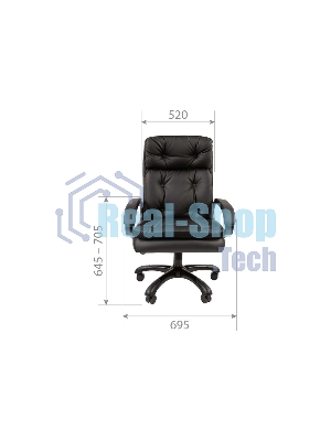 Кресло Chairman 442 черный, экокожа, 120 кг