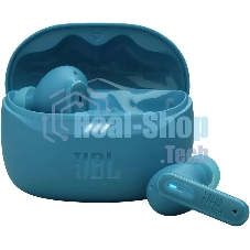 Наушники TWS JBL Tune Beam бирюзовый, внутриканальные, Bluetooth, активное шумоподавление, быстрая зарядка, до 12 ч