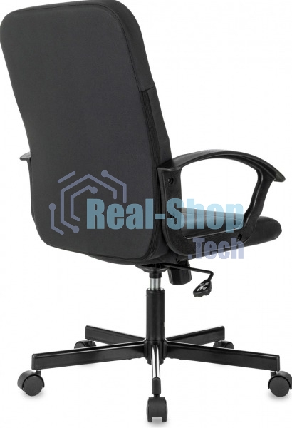 Кресло офисное Бюрократ Triest черный, эко.кожа, крестов. металл черный