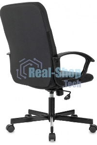 Кресло офисное Бюрократ Triest черный, эко.кожа, крестов. металл черный