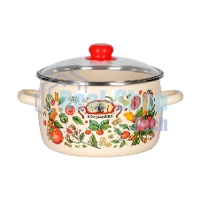 Кастрюля Appetite 1RC221S Болоньезе с крышкой, эмалированная сталь, сфер. 5,5 л