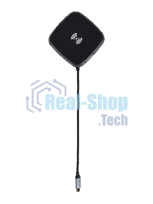 Многофункциональная док-станция Intrend ITACS-9W Type-C с беспроводной зарядкой 3 встроенных высокоскоростных USB 3.0, встроенный высокоскоростной TF и SD карт ридер, разъем RJ-45 для подключения к локальной сети HDMI 4K/30Hz, 60W Power Delivery порт,