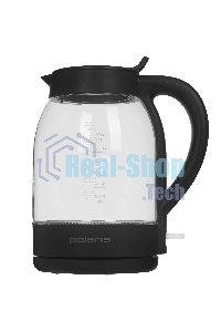 Чайник электрический Polaris PWK-1797-СGL, 2200вт, 1,8л, стекло, черный