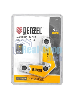 Фиксатор магнитный Denzel для сварочных работ усилие 20 LB, 30х45х60х75х90х135 град.