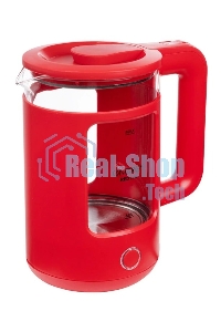 Чайник электрический Energy E-256 1500Вт, 1.5л стекло, красный