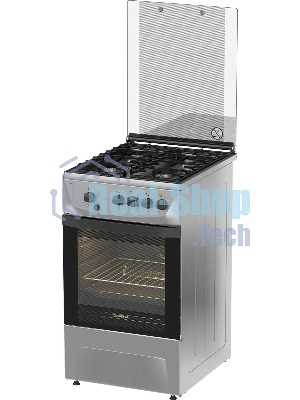 Плита газовая Darina 1D1 GM 241 014 Х нержавеющая сталь/черный, конфорок 4 шт, духовка 50 л, 50 см x 85 см x 60 см