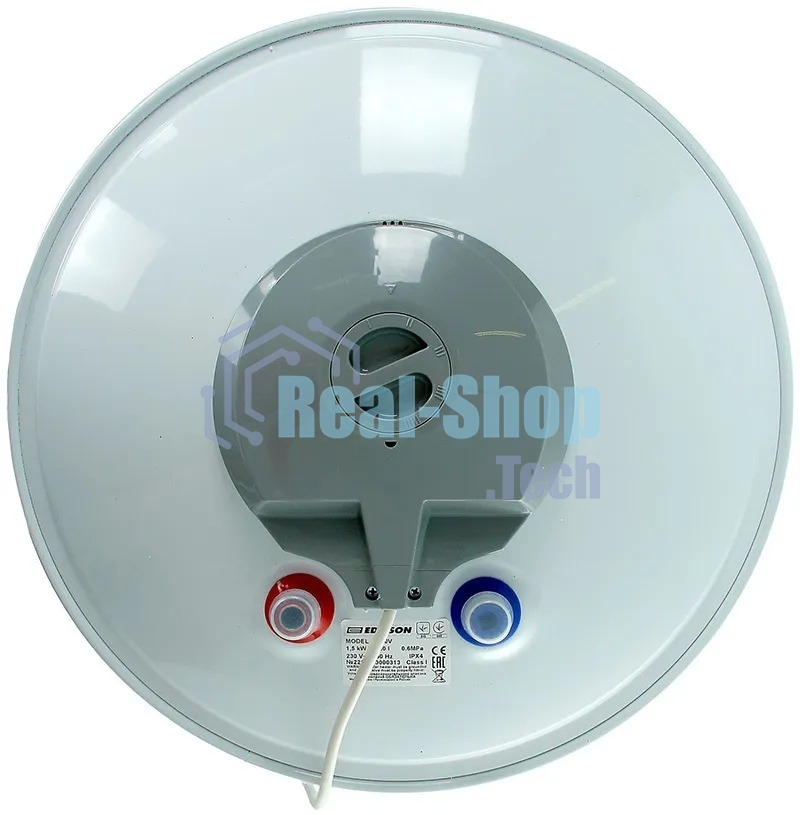 Водонагреватель Edisson ER 100 V 100л, 1,5 кВт, 220В, время нагрева 2ч 35 мин, габариты 450х1050х460мм, внутр. бак эмаль. вес 27кг.