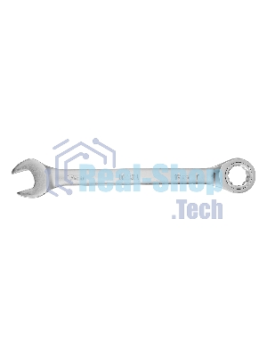 Ключ комбинированный трещоточный Denzel 17 мм, CrV, матовый хром