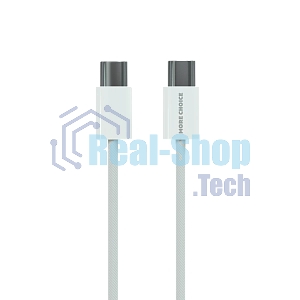 Кабель MORE CHOICE (4620202550361) K75a нейлон USB 3.0A PD 60W для Type-C Type-C 1м белый