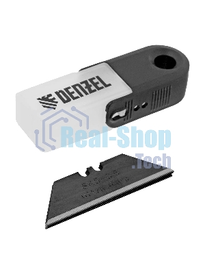 Лезвия Denzel 19 мм, сталь SK5 - 0,6 мм, трапециевидные, 5 шт.