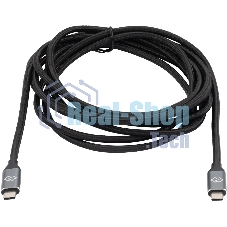 Кабель Digma D-Type-C-USB3.2-3m D-TYPE-C-USB3.2-100W-4K-3M 3м черный