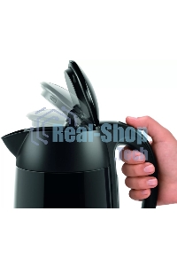 Чайник электрический Bosch TWK3P423 1.7 л, 2400 Вт, черный (корпус: нержавеющая сталь)