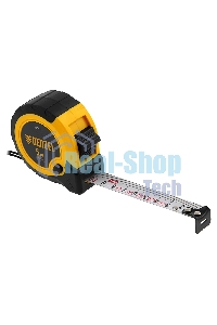 Рулетка 5м х 19мм, двухкомп. корпус, кнопка-пауза Denzel