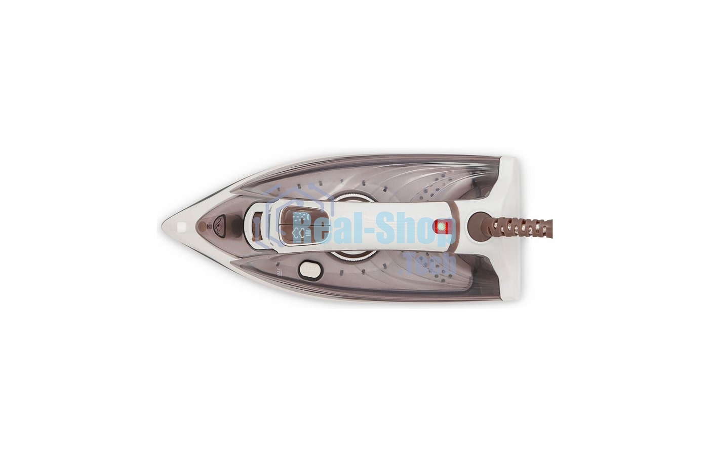 Утюг Maxwell MW-3047 белый/коричневый, 2400 Вт, 30 г/мин, 120 г/мин, 260 мл