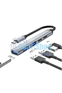 Разветвитель USB-C Digma DHUB-5USB-AC-3.0 5порт. черный