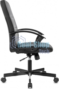 Кресло офисное Бюрократ Triest черный, эко.кожа, крестов. металл черный