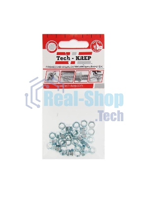 Гайка DIN934 шестигранная М5 оцинк. (уп.40шт) Tech-KREP 103024