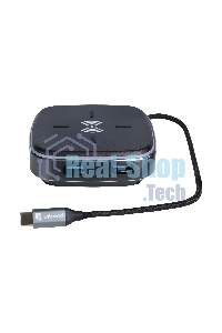 Многофункциональная док-станция Intrend ITACS-9W Type-C с беспроводной зарядкой 3 встроенных высокоскоростных USB 3.0, встроенный высокоскоростной TF и SD карт ридер, разъем RJ-45 для подключения к локальной сети HDMI 4K/30Hz, 60W Power Delivery порт,