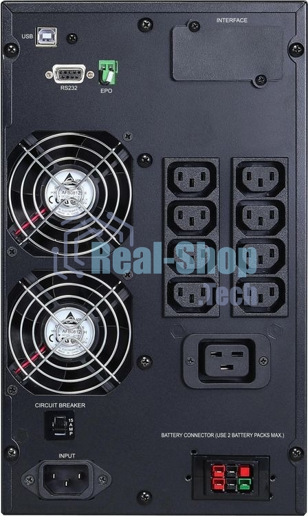 Источник бесперебойного питания Powercom MAC-2000 / 2000 ВА / 2000 Вт / 8 x IEC 320 C13, 1 x IEC 320 С19