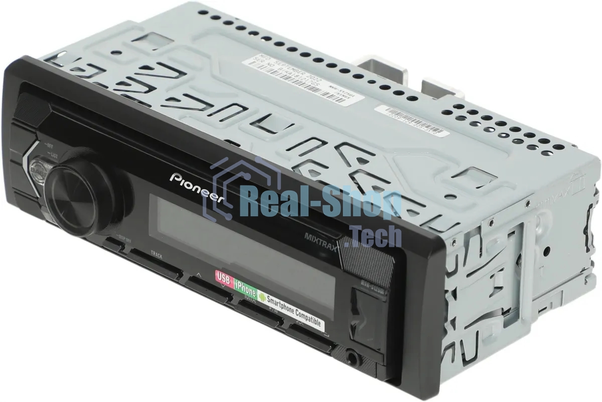 Автомагнитола Pioneer MVH-S125UI, 1 DIN, USB Type-A, AUX, пульт ДУ, съёмная панель