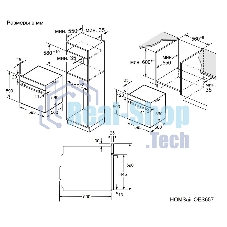 Духовой шкаф электрический встраиваемый HOMSair OES657BK черный