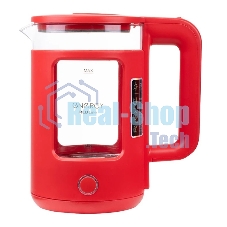 Чайник электрический Energy E-256 1500Вт, 1.5л стекло, красный
