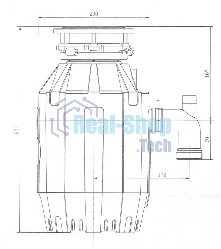 Измельчитель пищевых отходов BoneCrusher 910 черный