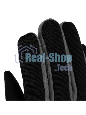 Перчатки универсальные Denzel двойные, работа с сенсорным экраном, вязаная манжета, размер 9